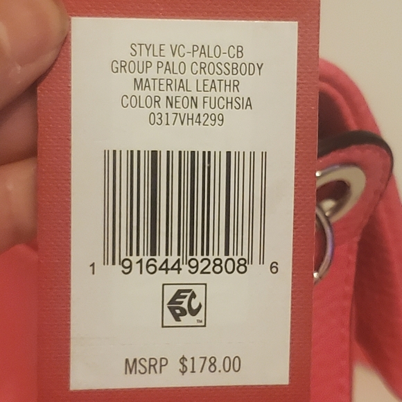 Vince Camuto BNWT Leather Neon Fuschia Handbag - Picture 12 of 14